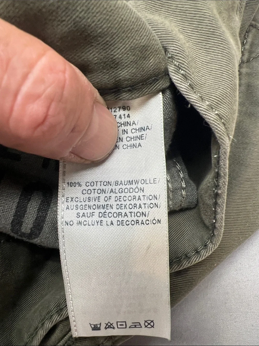 True Religion Olive Green Straight Jeans with Distressed Patchwork